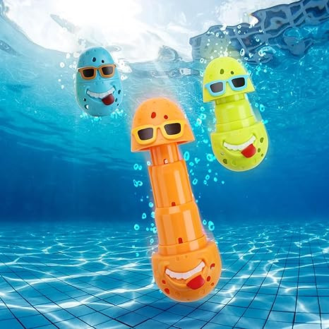 Diving Pool Toys for Kids, Fun Swimming Pool Games, Water Toys for Boys/Girls Dive Eggs Sticks 3P... | Amazon (US)
