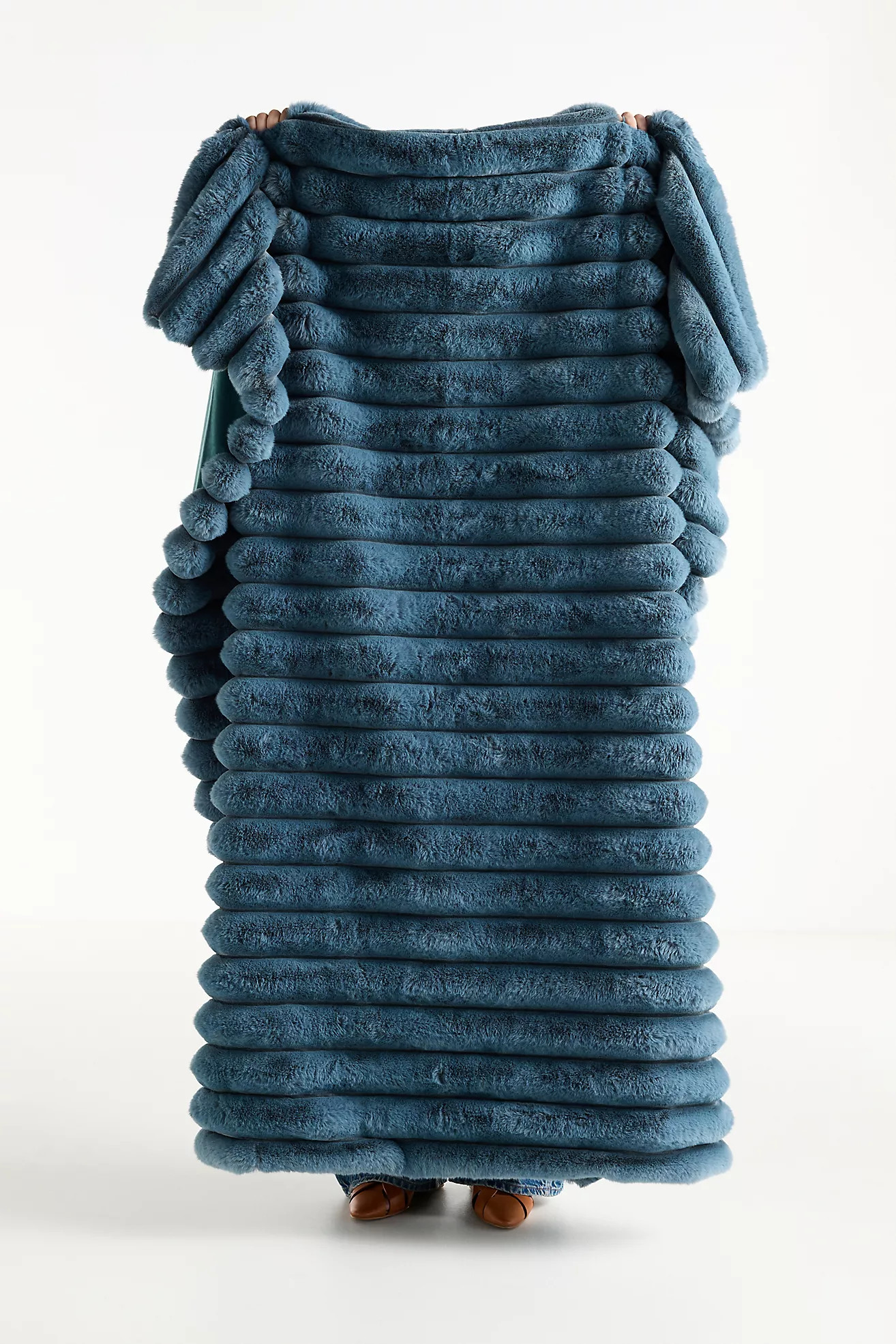 Tipped Puffer Faux-Fur Throw Blanket | Anthropologie (US)