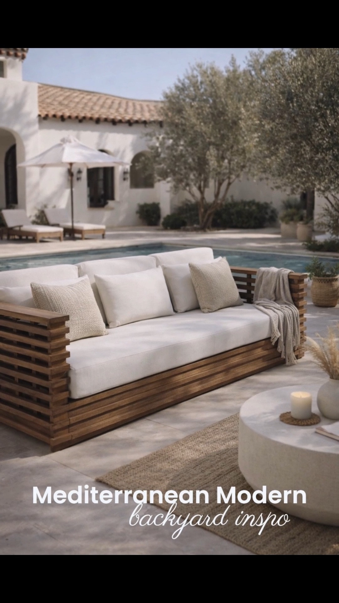 Just dreaming of summer days + this pretty outdoor sofa!! On sale now 

#backyard #outdoorinspo #ideas #landscape #mediterraneanstyle 

#LTKSaleAlert #LTKSeasonal #LTKHome