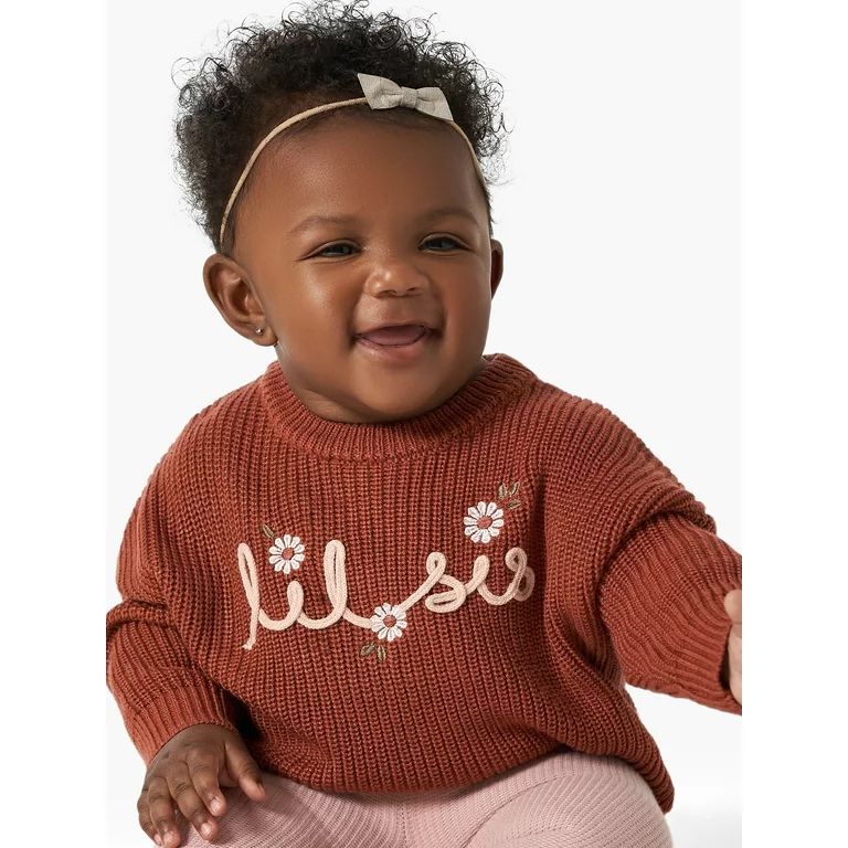 Modern Moments By Gerber Baby Girl Matching Sister Sweater, Sizes 0/3M-18M | Walmart (US)