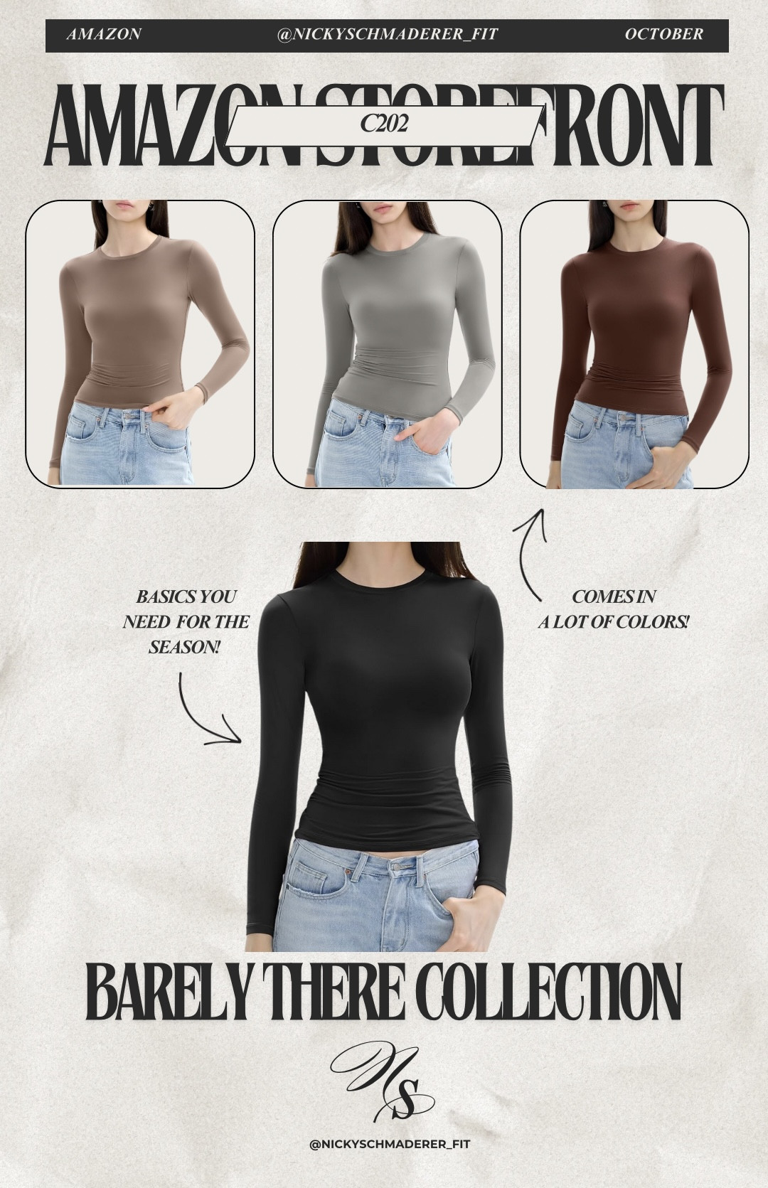 C202 basic Long sleeve  | Amazon (US)