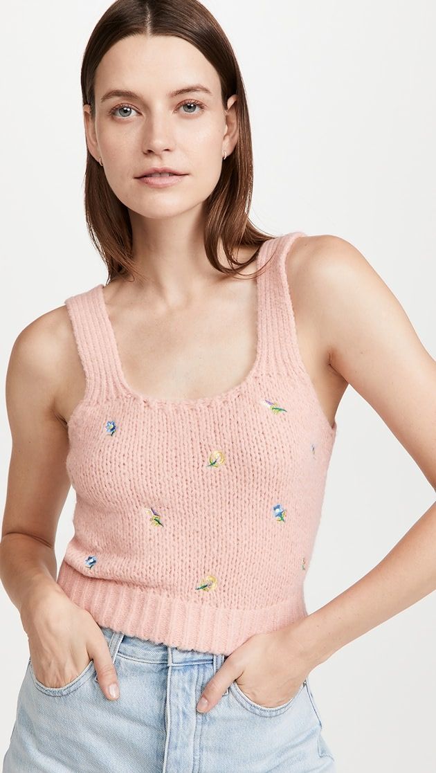 Embroidered Knit Top | Shopbop