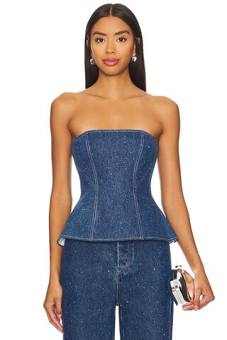 Significant Other Juno Top in Denim from Revolve.com | Revolve Clothing (Global)