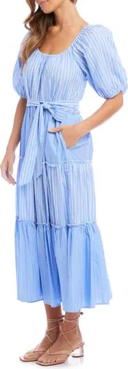 Stripe Tiered Cotton Maxi Dress | Nordstrom