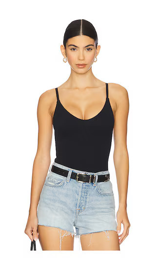 Free People Textured Triangle Bodysuit in Black. - size M/L | Revolve Clothing (Global)