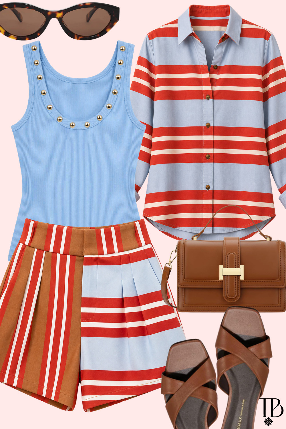 Coastal stripes + soft blues = the ultimate chic summer look ☀️🤍 Obsessed with this matching striped set paired with tan accessories for an effortless vacation outfit, brunch look, or elevated everyday style. #LTKStyle #SummerOutfit #CoastalStyle #MatchingSet #VacationOutfit #StripedSet #ResortWear #OOTD
 

 