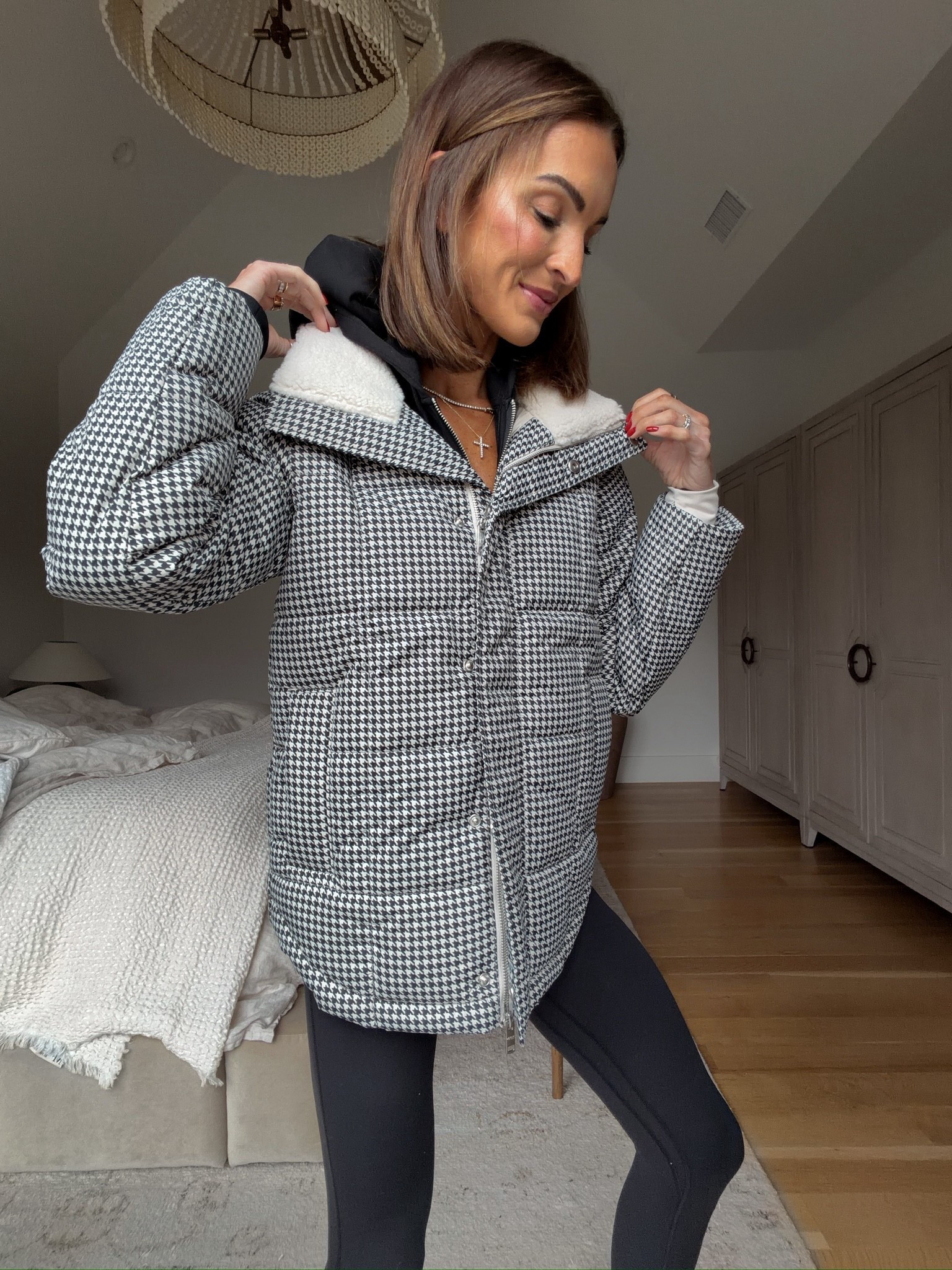 how chic + cozy is this jacket! 😍Love the houndstooth detail. over $20 off right now! 🙌🏼 @abercrombie #abercrombiepartner #ad 

#LTKGiftGuide #LTKSaleAlert