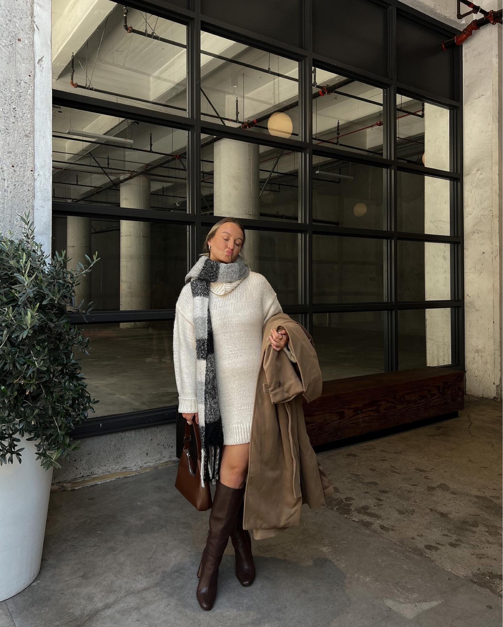 cozy winter outfit ❄️
Sweater dress - L
boots - size up
trench coat - L

#LTKHoliday #LTKworkwear #LTKSeasonal