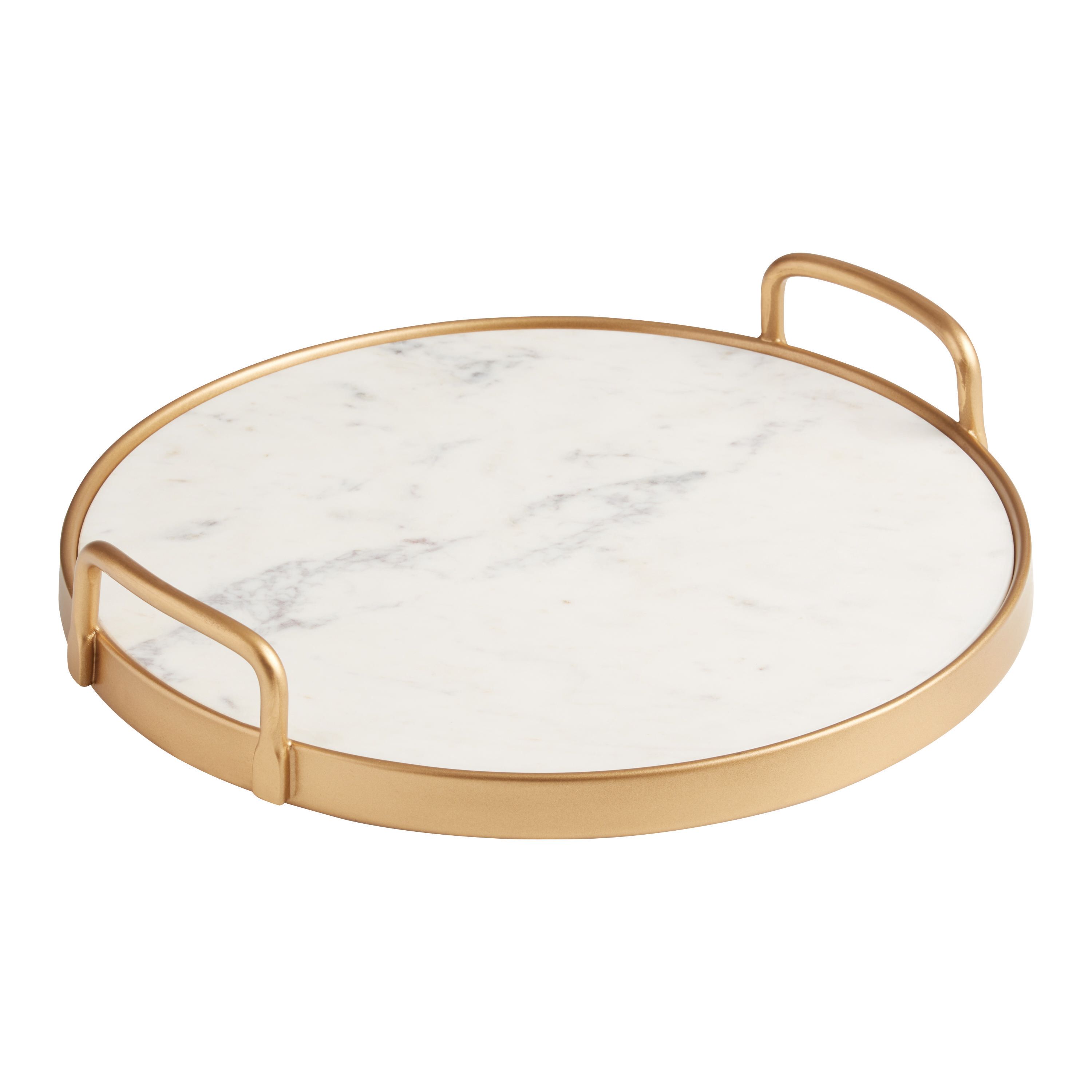 Marble And Gold Serving Tray - World Market | World Market