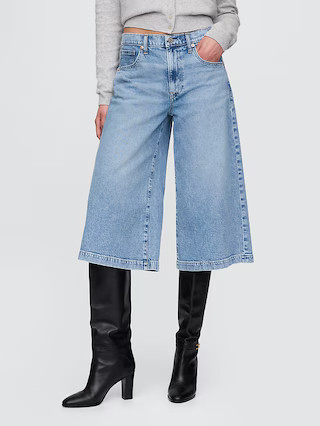 High Rise Denim Culotte Jeans | Gap (US)