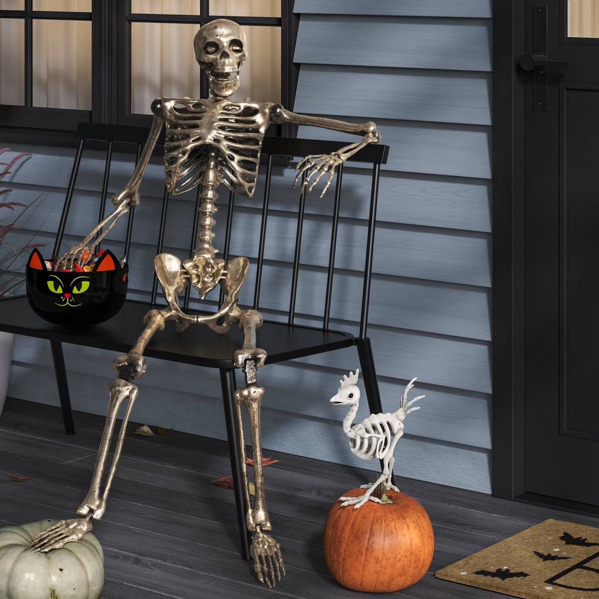 60" Posable Halloween Skeleton Decorative Prop Champagne - Hyde & EEK! Boutique™ | Target