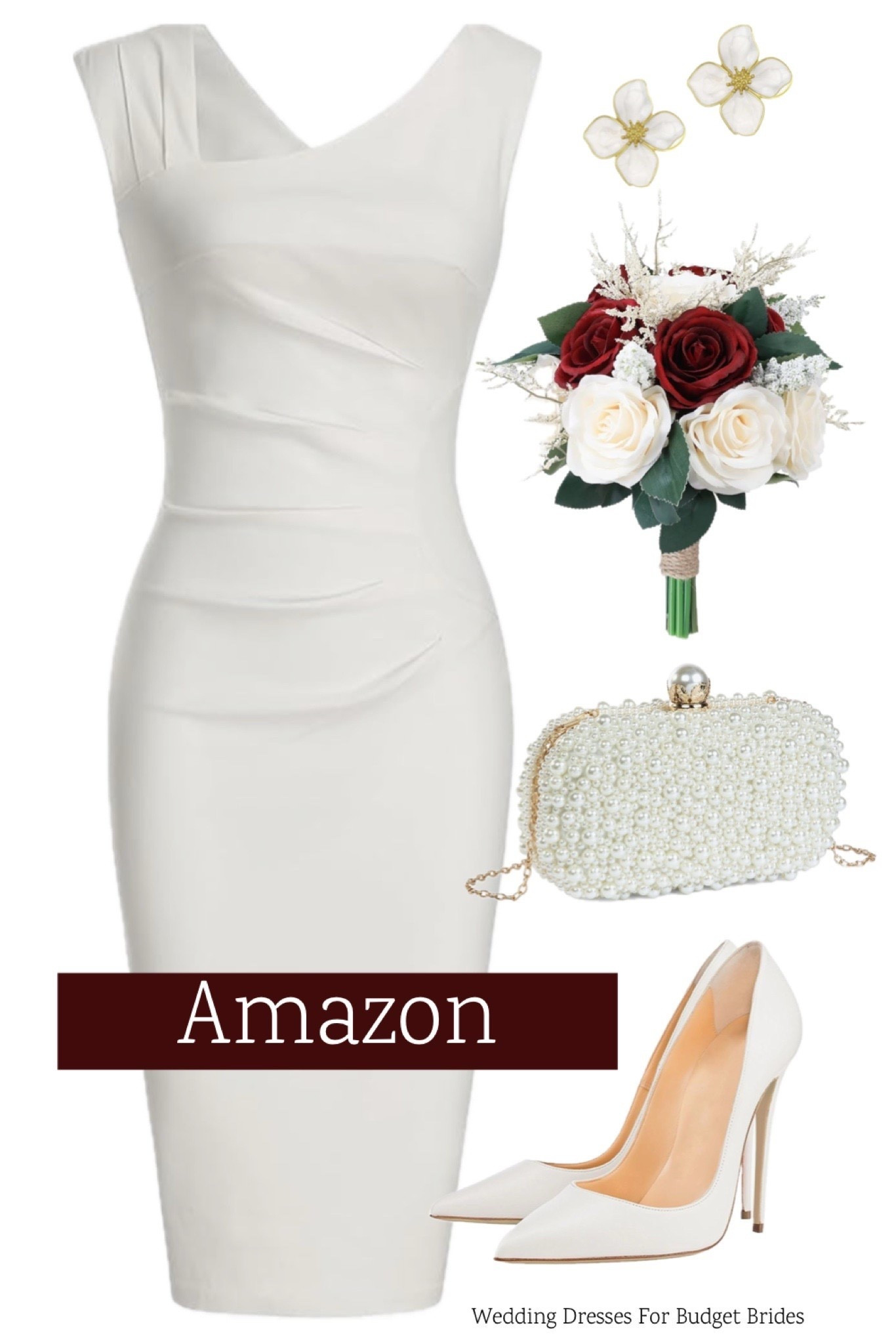 All white midi dress outfit for the bride to be for engagement party, engagement photos, bachelorette party, bridal shower, elopement, after party look. All on Amazon.

#LTKWedding #LTKSeasonal