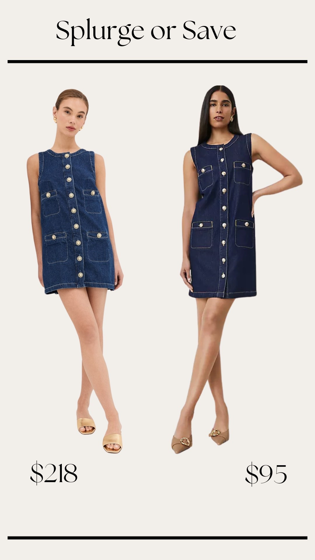 Splurge or save denim dresses! Love this classic style you can easily wear day to night. 

#LTKSaleAlert #LTKFindsUnder100