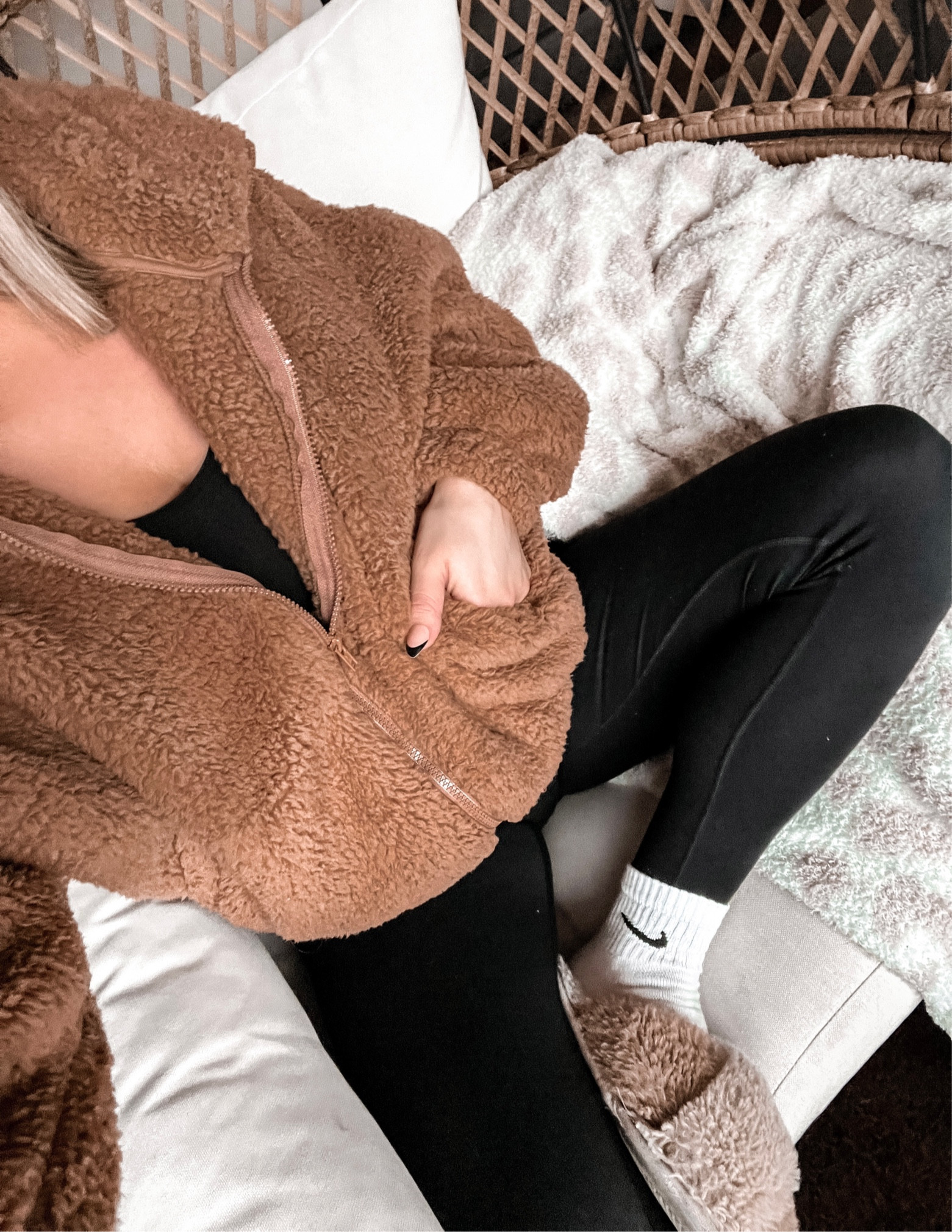 With this cold winter weather you need all the cozy things! This affordable sherpa sweater find is one of my favorites. Pair with leggings, nike socks, fuzzy slippers, and a soft blanket and you’re good to go all season long! 

#LTKunder50 #LTKSeasonal #LTKunder100
