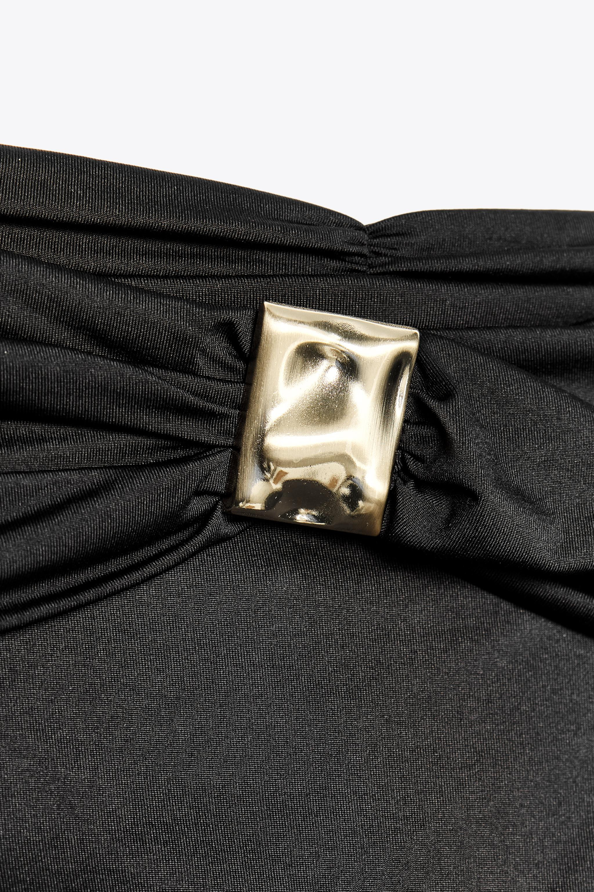 POLYAMIDE BANDEAU BODYSUIT | Zara US