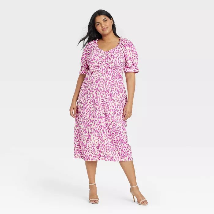 Women's Puff Sleeve Empire Waist Dress - Who What Wear™ | Target