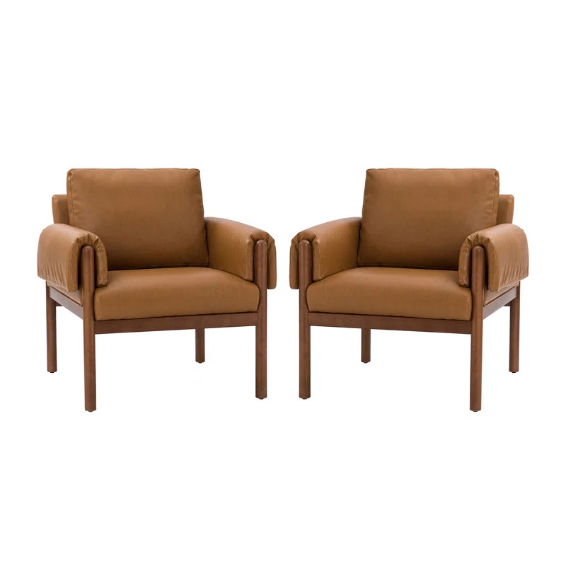 Allessa Vegan Leather Armchair (Set of 2) | Wayfair North America