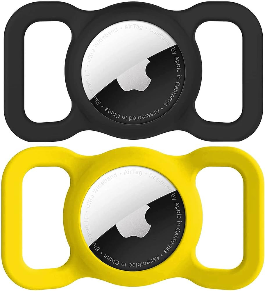 SWINCHO Airtag Dog Collar Holder(2 Pack) for Apple Airtag Dog Collar Silicone Anti-Lost Air Tag H... | Amazon (US)