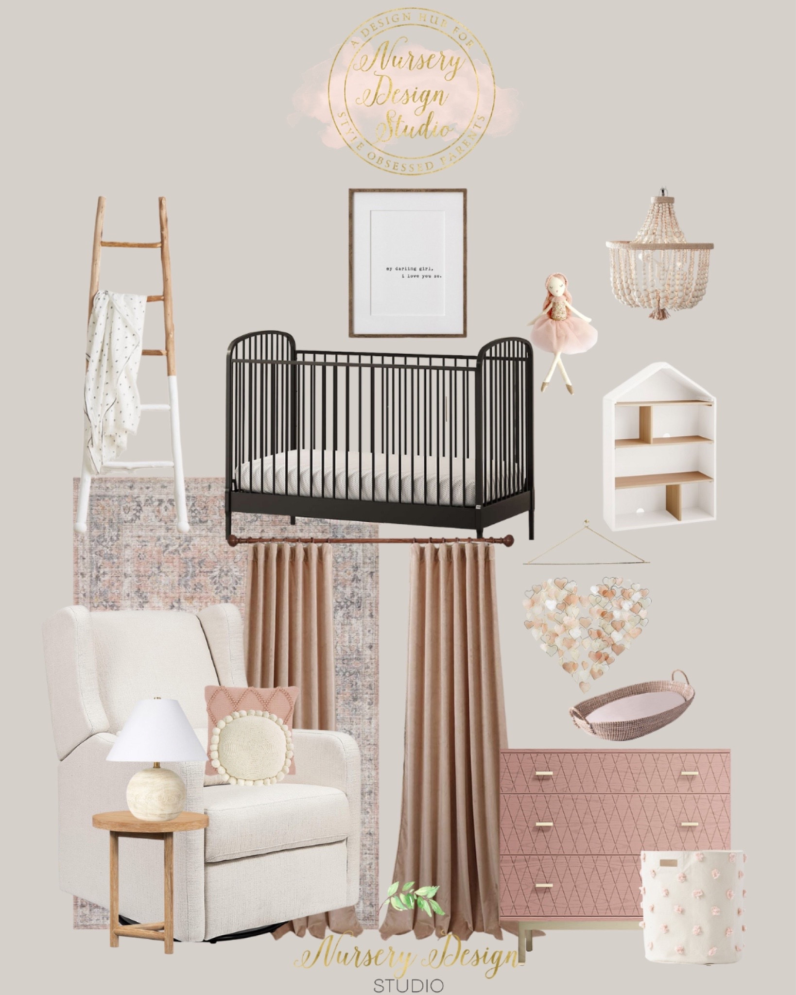 Sweet dusty rose nursery #nursery #blush 

#LTKbaby #LTKhome #LTKbump