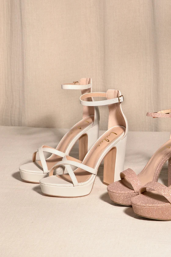 Dale Bone Platform Ankle Strap High Heel Sandals | Lulus