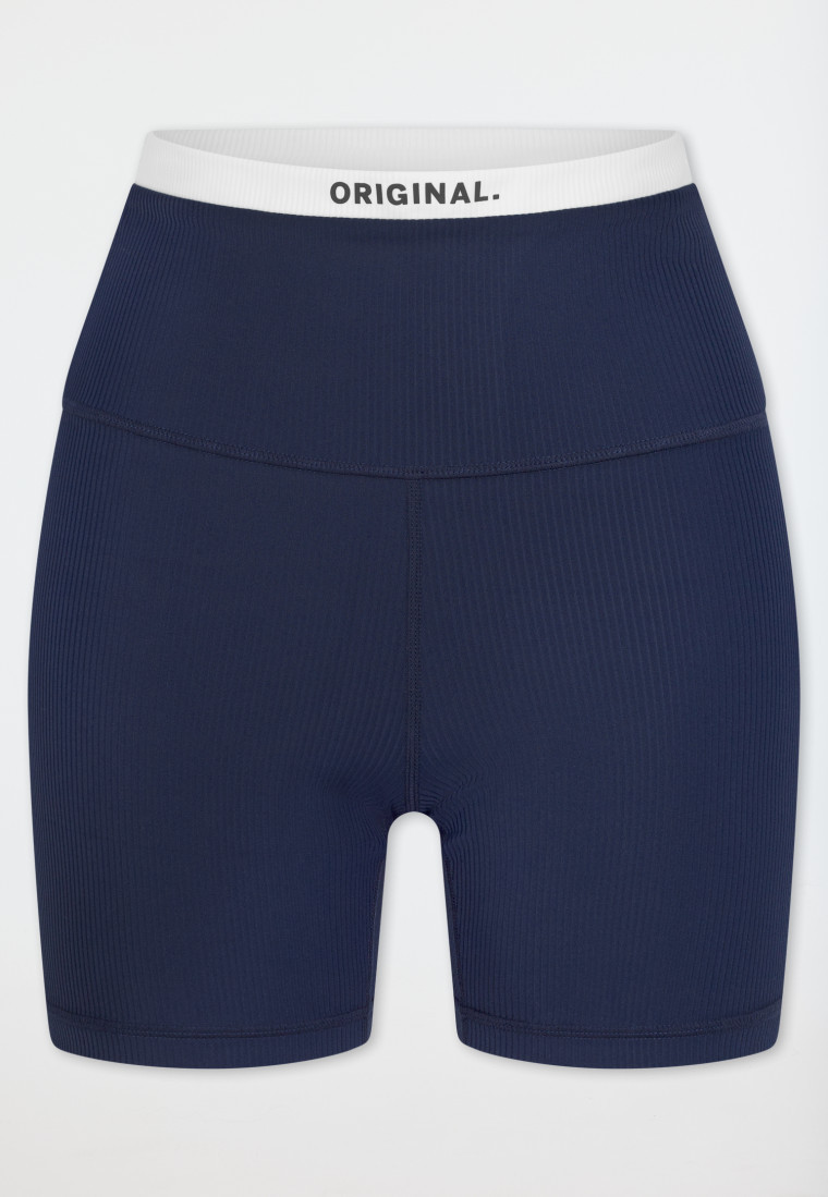 High Waist Biker Shorts Feinripp admiral - SCHIESSER Active | SCHIESSER | schiesser.com DE