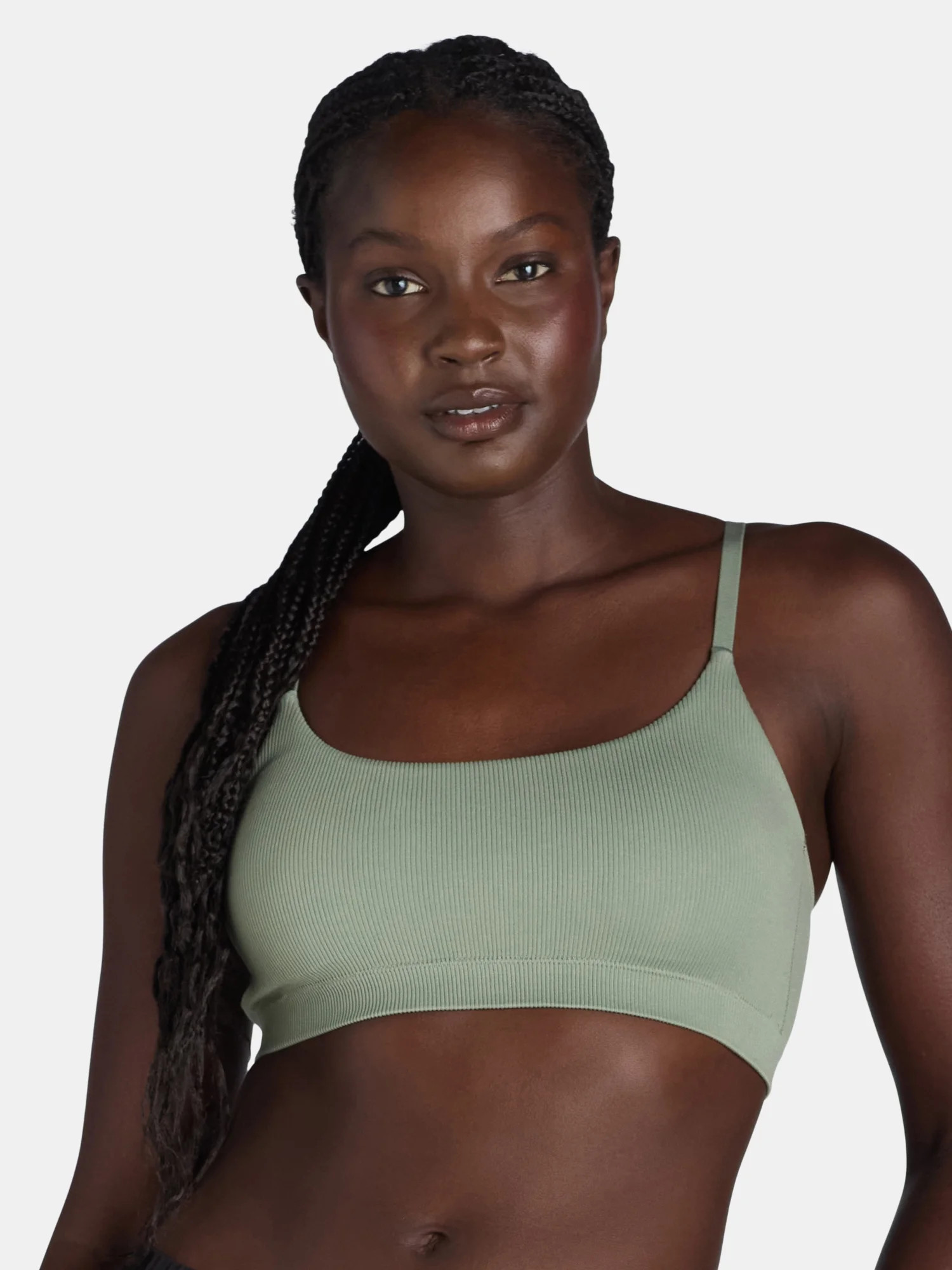 No Boundaries Women's Seamless Ribbed Cami Bralette, Sizes XS-3XL - Walmart.com | Walmart (US)