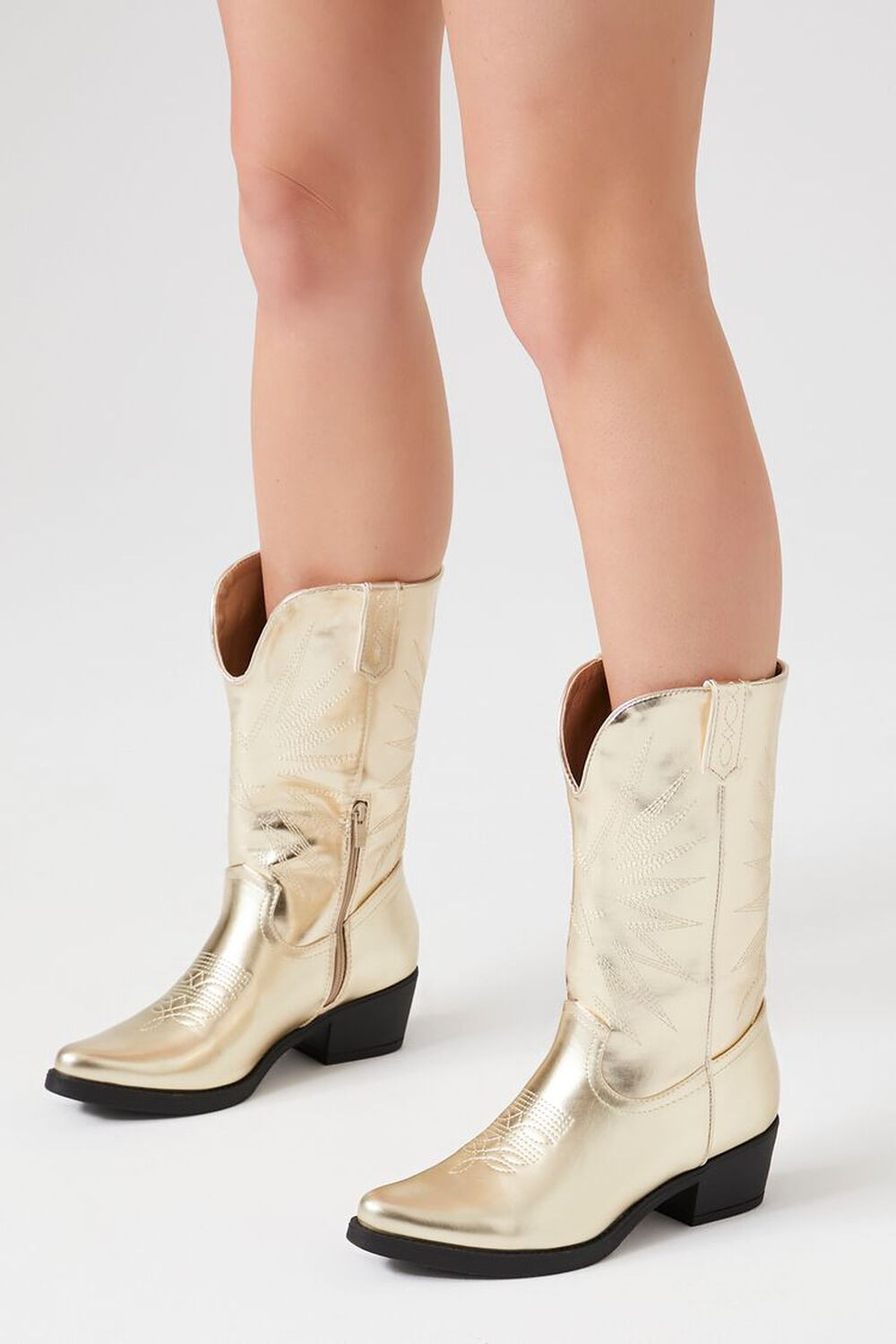 Metallic Cowboy Boots | Forever 21 (US)