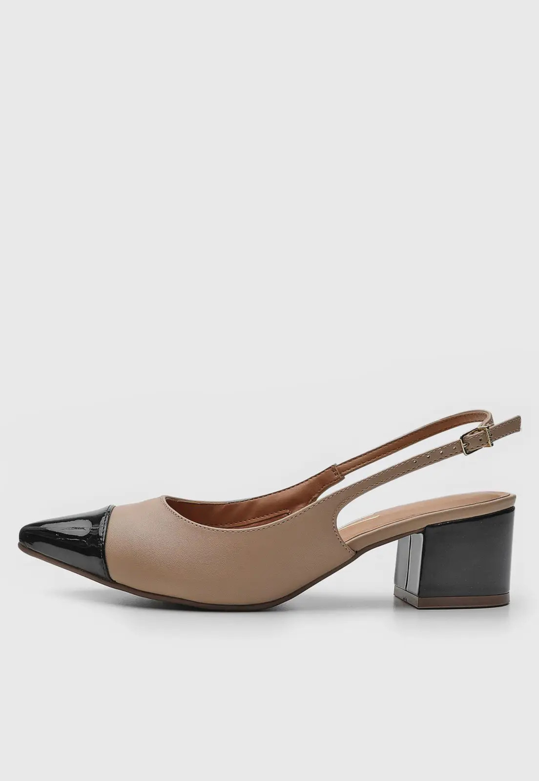 Scarpin Vizzano Slingback Bege | Dafiti (BR)