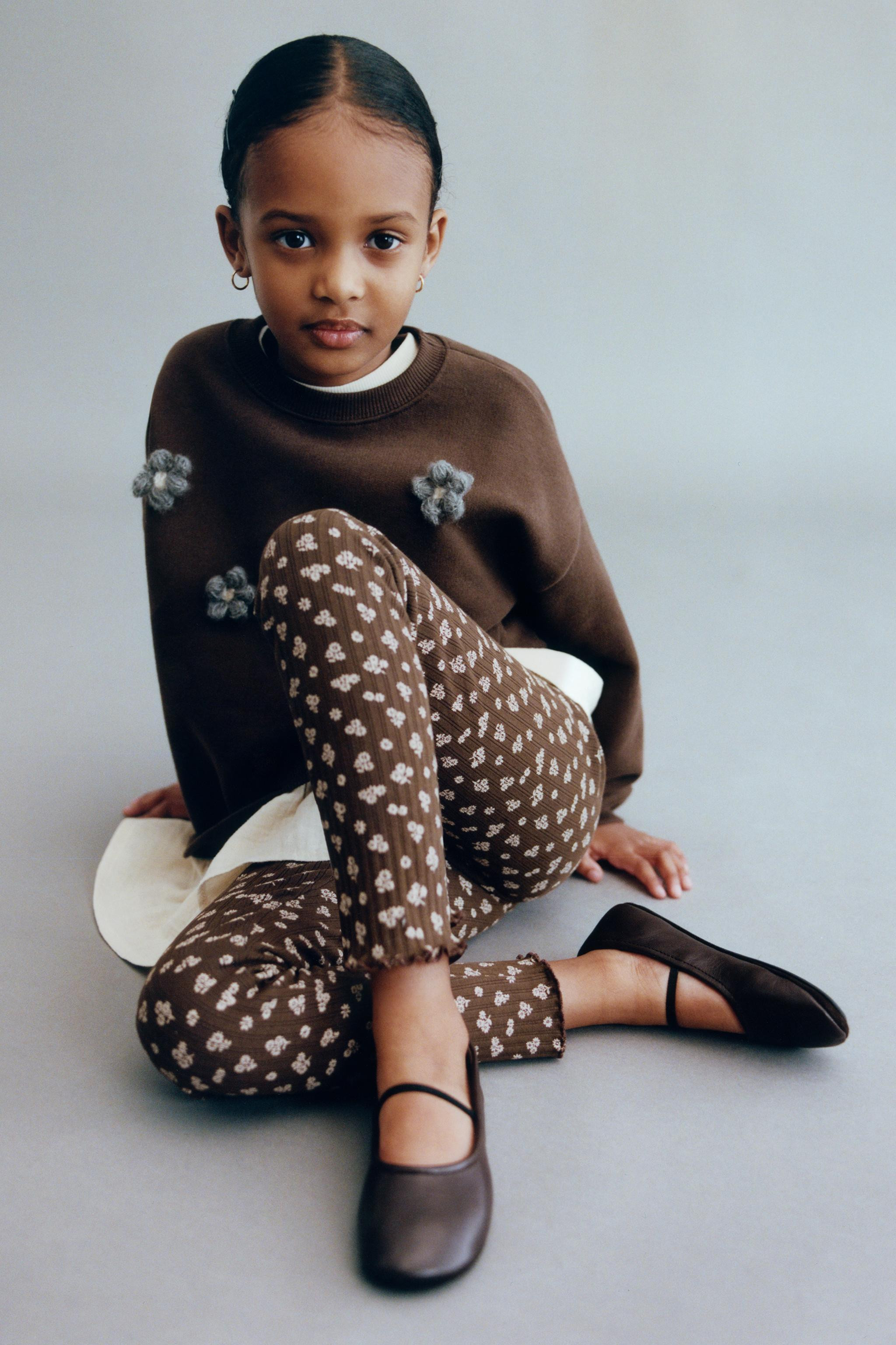 COMBINED SWEATSHIRT WITH FLOWERS | Zara UK