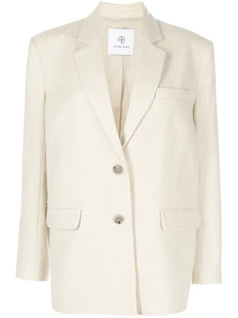 ANINE BING Sonora single-breasted Blazer - Farfetch | Farfetch Global