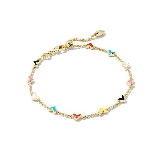 Kendra Scott Haven Heart Gold Chain Bracelet in Multi Mix, Fashion Jewelry For Women | Amazon (US)