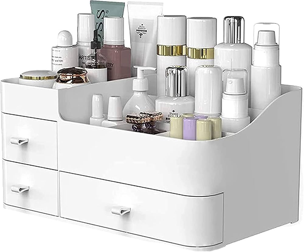 Makeup Organizer with Drawers,Large Capacity Countertop Organizer for Vanity,Bathroom and Bedroom... | Amazon (US)