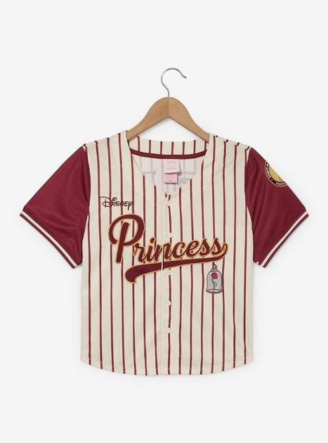 Disney Princess Belle Women's Cropped Baseball Jersey — BoxLunch Exclusive | BoxLunch | BoxLunch