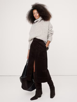 Corduroy Midi Skirt | Banana Republic (US)