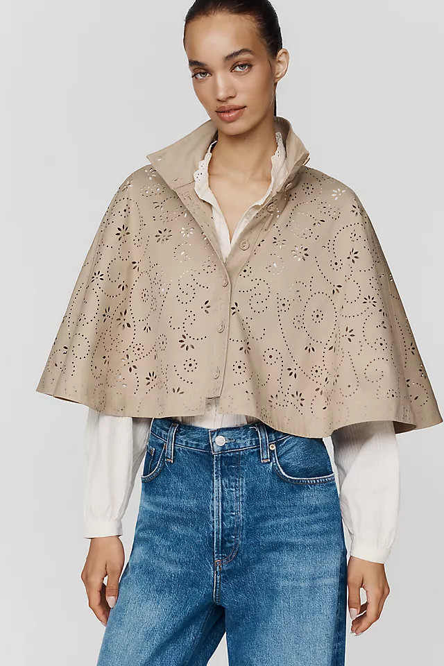 Eyelet Trench Cape | Anthropologie (US)