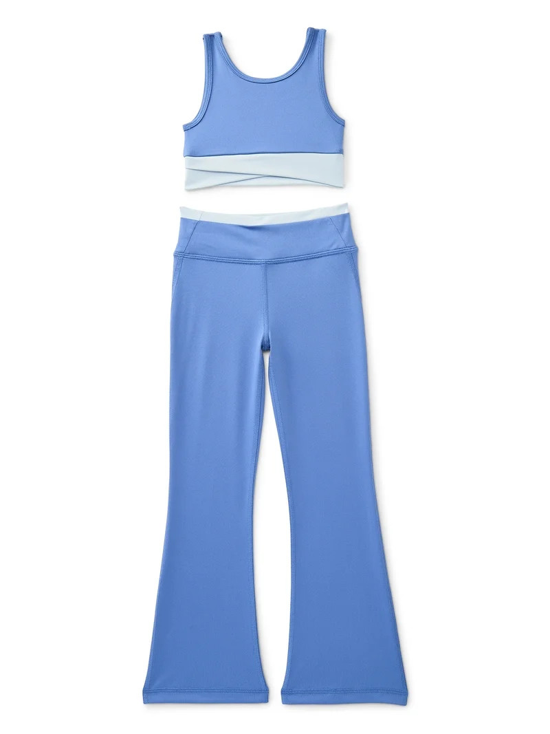 Athletic Works Girls Sports Bra and Leggings Set, 2-Piece, Sizes 4-18 | Walmart (US)
