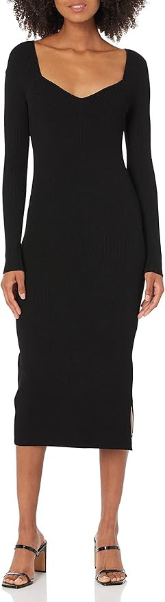 The Drop Women's Cameron Ribbed Sweetheart Neckline Sheath Sweater Dress | Amazon (US)