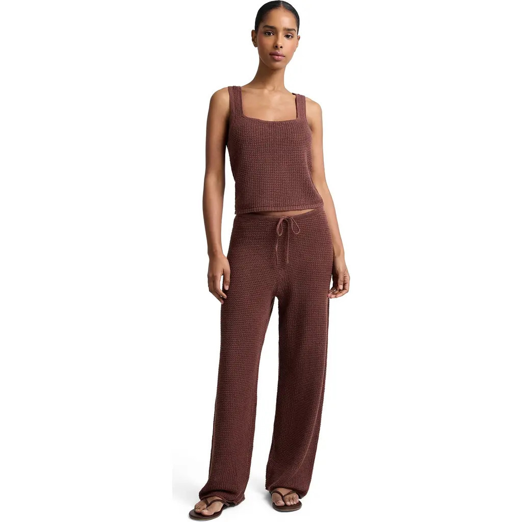 Onia Knit Drawstring Pant in Brown at Nordstrom, Size Large | Nordstrom