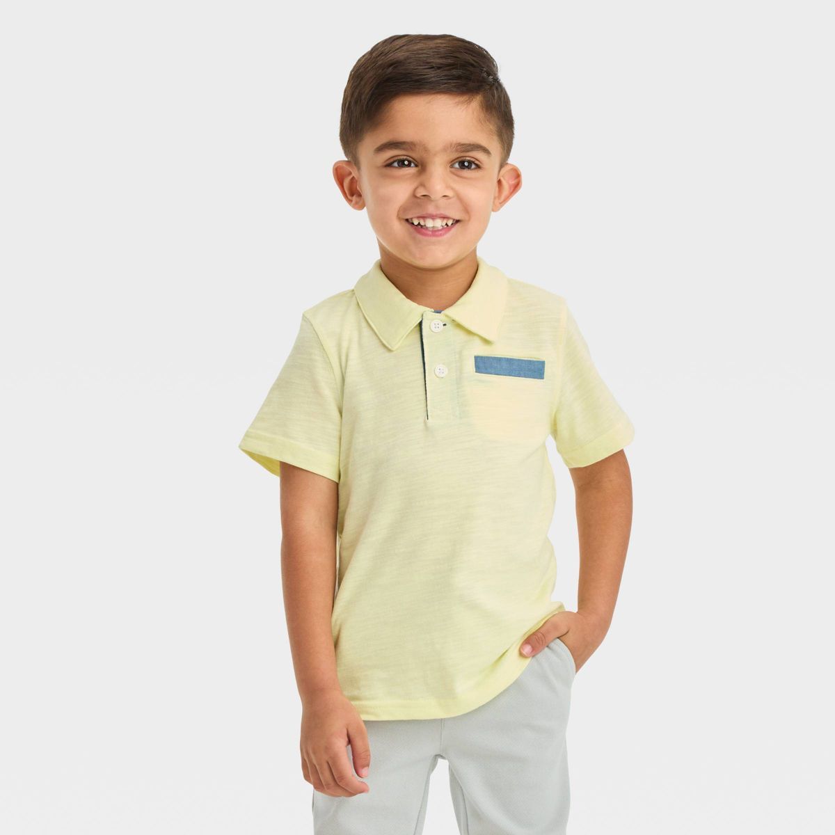 Toddler Boys' Short Sleeve Jersey Knit Polo Shirt - Cat & Jack™ | Target