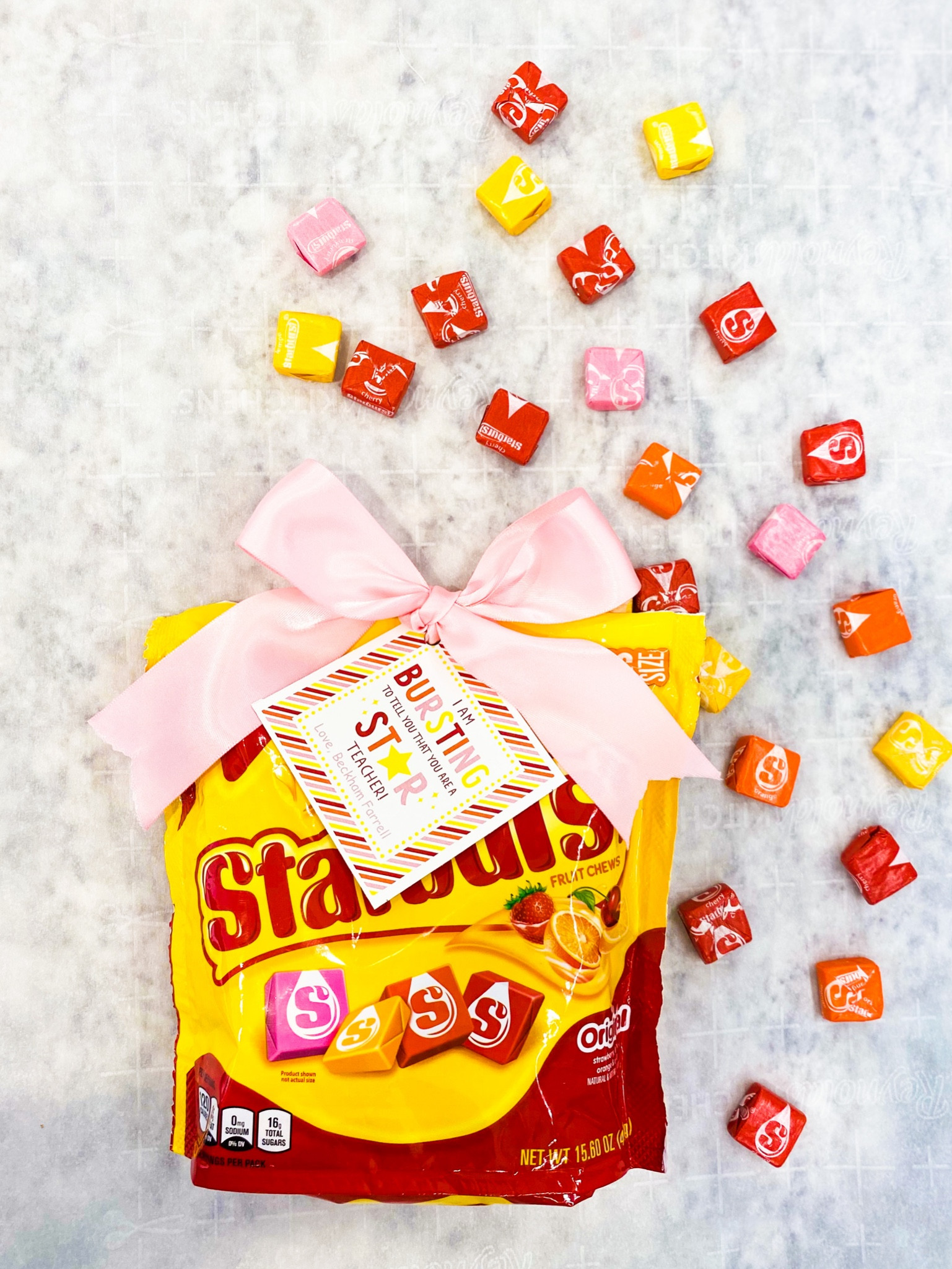 Here’s a super easy appreciation gift for teachers. Starburst, ribbon and a hang tag are all you need  

Teacher appreciation gift, end of year gift, Valentine’s Day gift, classroom gift

#LTKGiftGuide #LTKfamily #LTKkids