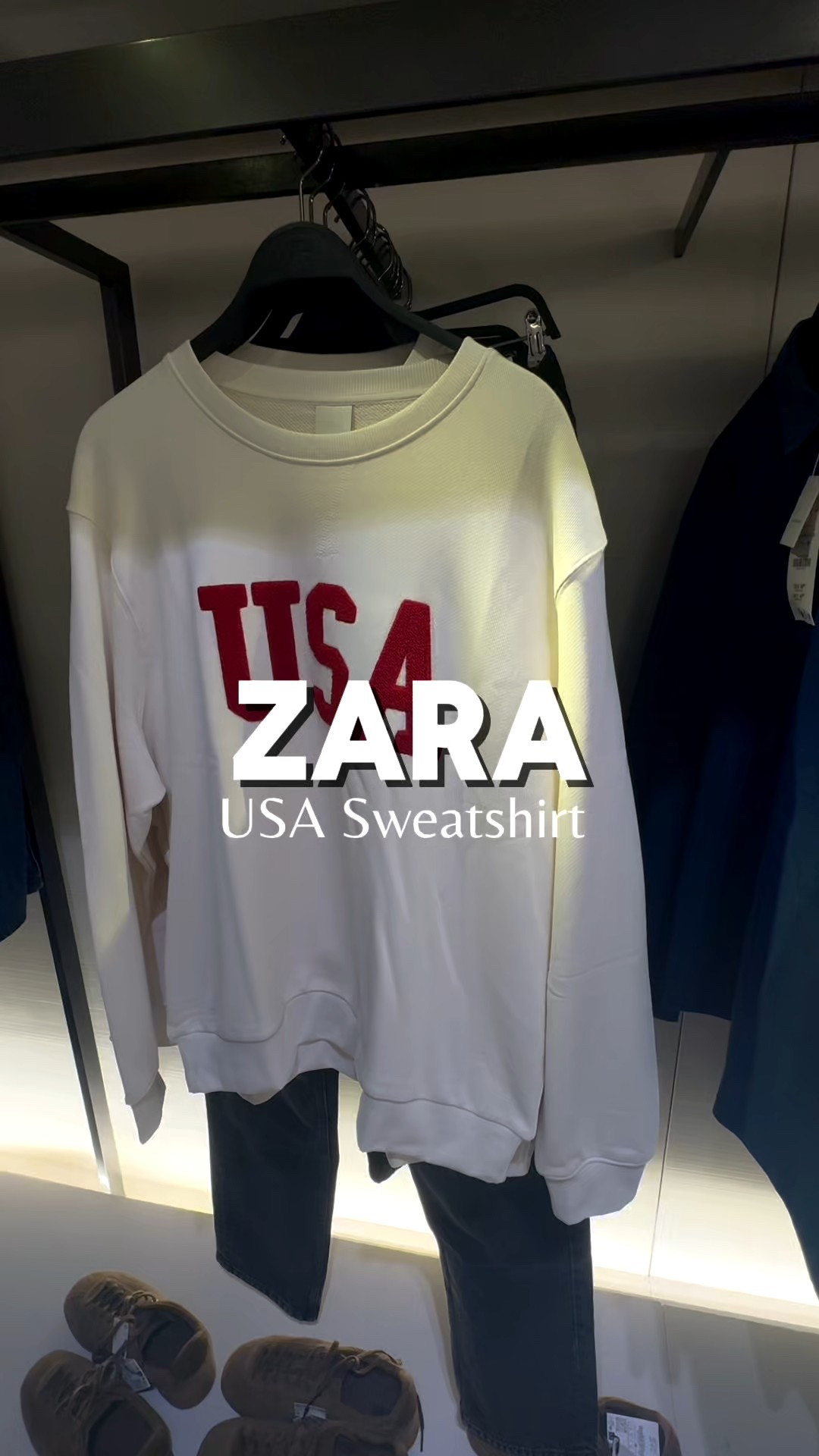 USA sweatshirt from Zara. Super nice piece with a textured logo and comes at a good price. 

#LTKStyleTip #LTKFindsUnder100