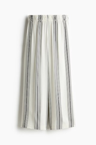 H & M - Cropped pull-on trousers - White | H&M (UK, MY, IN, SG, PH, TW, HK)