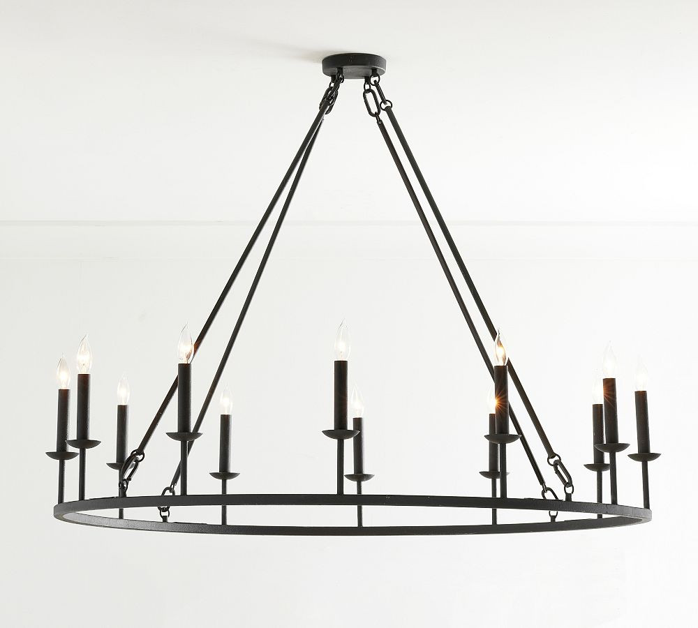 Remington Iron Round Chandelier | Pottery Barn (US)