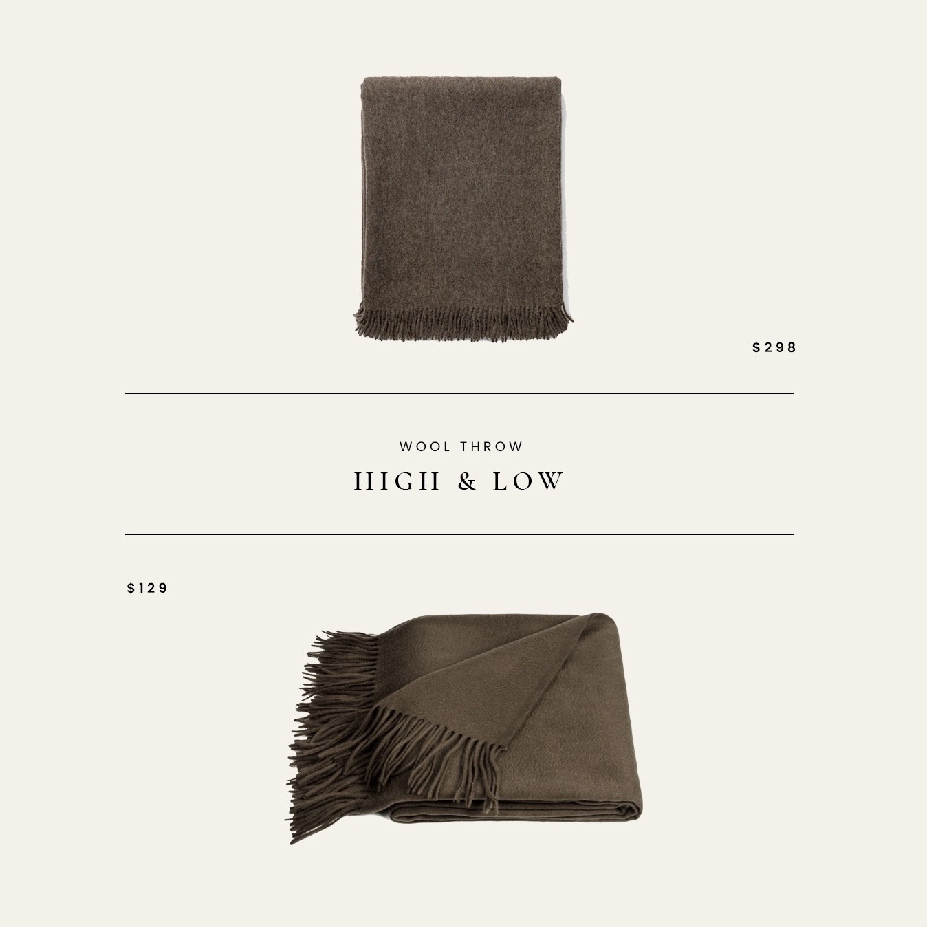 High / Low : Premium Wool Blend Throw Blanket 

#LTKHome
