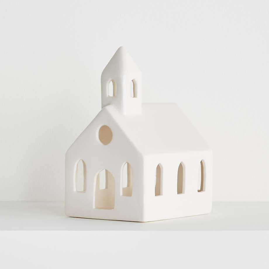 White Ceramic Bell Tower + Reviews | Crate and Barrel | Crate & Barrel