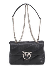 Leather Classic Love Birds Quilted Shoulder Bag With Strap | Handbags | Marshalls | Marshalls