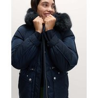M&S Thermowarmth Puffer Coat Midnight Navy | Marks & Spencer (UK)