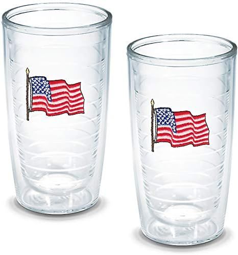 Tervis American Flag Insulated Tumbler with Emblem 2 Pack - Boxed, 16 oz - Tritan, Clear | Amazon (US)