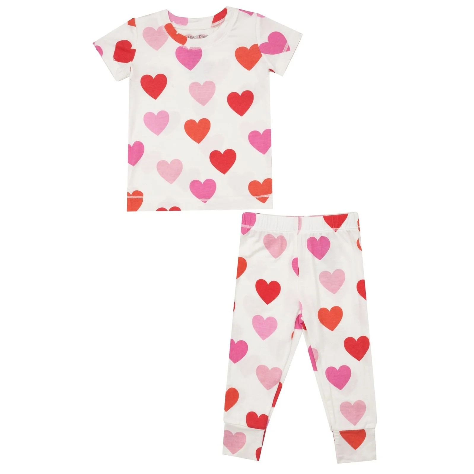 2-Piece Lounge Wear Set, Hearts | SpearmintLOVE