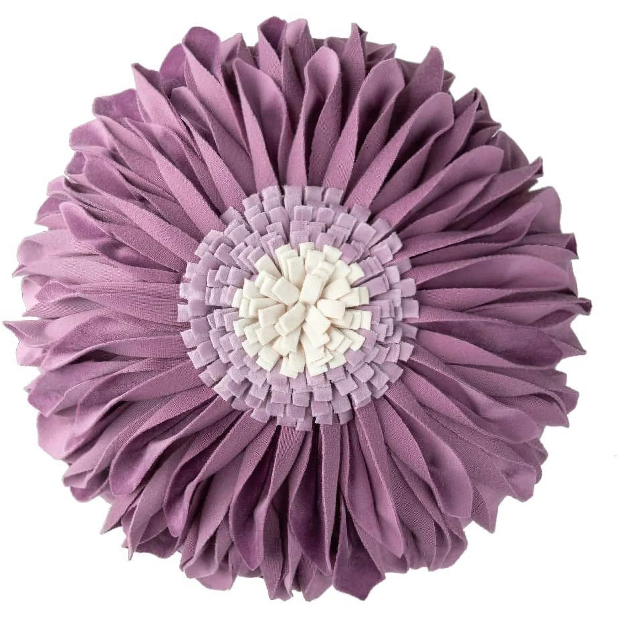 JWH Soft Round Decorative Accent Pillows in Sunflower Shape for Room Decor 12inch Lilac | Walmart (US)
